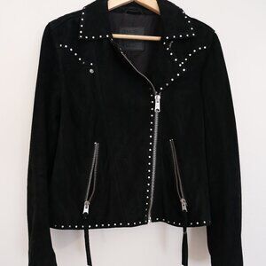 Allsaints Dalby Western Suede Biker Jacket